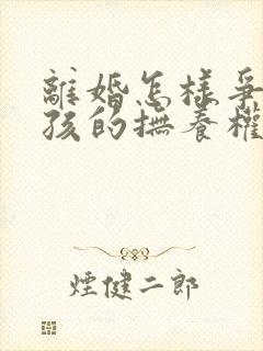 离婚怎样争取小孩的抚养权