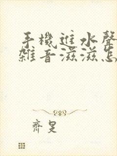 手机进水声音有杂音滋滋怎么办