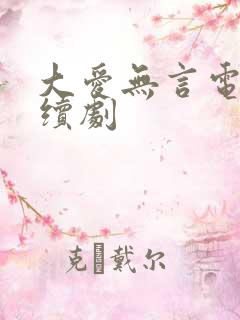 大爱无言电视连续剧