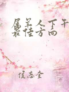 属羊人下午打牌最佳方向