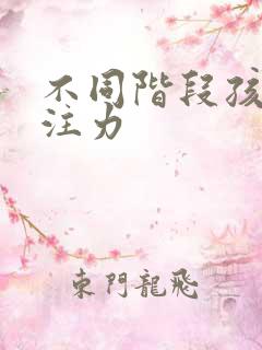 不同阶段孩子专注力