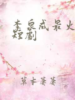 李泉成最火十部短剧