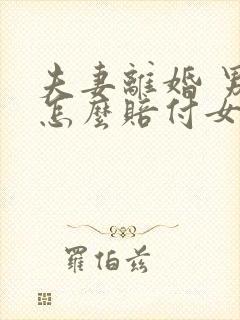 夫妻离婚 男方怎么赔付女方精神损失费