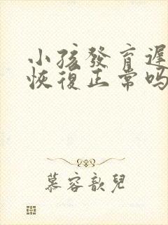 小孩发育迟缓能恢复正常吗智力