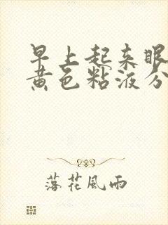 早上起来眼睛有黄色粘液分泌物是怎么回事啊