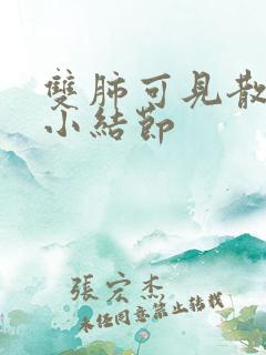 双肺可见散在微小结节