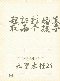 起诉离婚怎么争取两个孩子抚养权