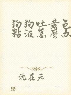 狗狗吐黄色泡沫粘液怎么办