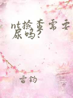 nt检查需要憋尿吗?