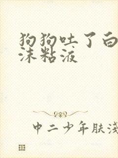 狗狗吐了白色泡沫粘液