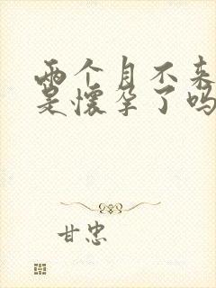 两个月不来月经是怀孕了吗