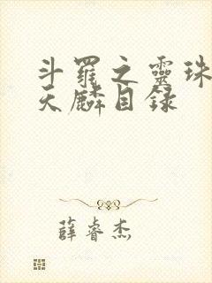 斗罗之灵珠神剑天麟目录