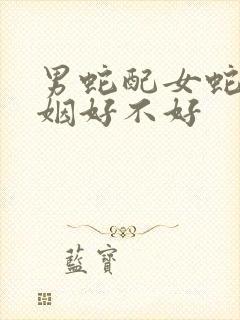 男蛇配女蛇的婚姻好不好