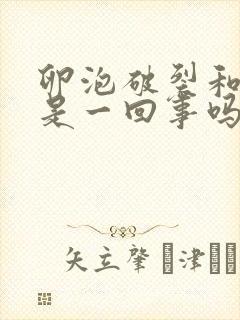 卵泡破裂和排卵是一回事吗