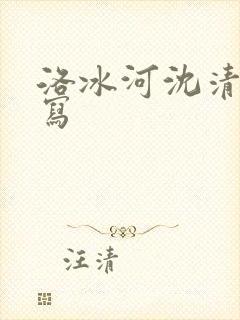 洛冰河沈清秋扩写