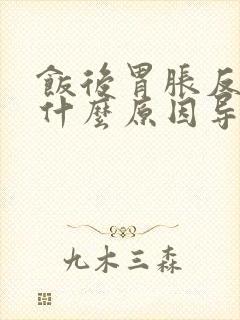 饭后胃胀反酸是什么原因导致的