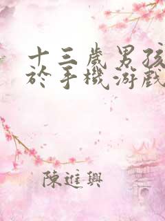 十三岁男孩沉迷于手机游戏怎么办