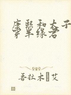 康熙和太子妃清穿半缘君