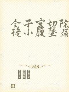 全子宫切除2年后小腹坠痛