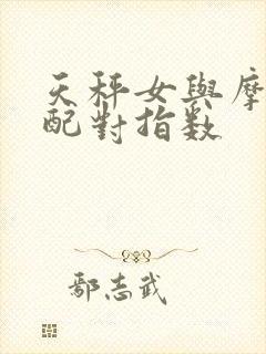 天秤女与摩羯男配对指数