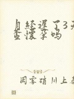 月经迟了3天能查怀孕吗