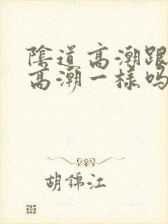 阴道高潮跟阴蒂高潮一样吗