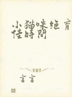 小猫咪绝育的最佳时间