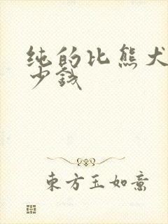 纯的比熊犬狗多少钱