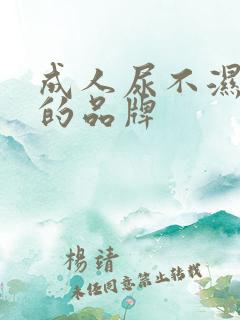 成人尿不湿最好的品牌