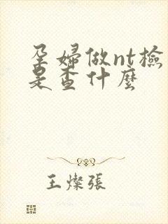 孕妇做nt检查是查什么