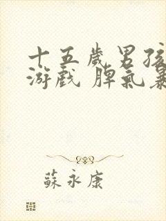 十五岁男孩沉迷游戏 脾气暴躁 叛逆