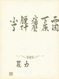 小腹痛下面流血了什么原因