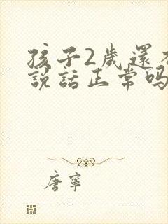 孩子2岁还不会说话正常吗