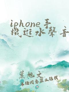iphone手机进水声音变小了怎么办