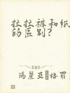 拉拉裤和纸尿裤的区别?