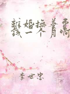 离婚抚养费多少钱一个月啊