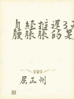 月经推迟3天小腹胀胀的是怀孕了吗