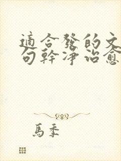 适合发的文案短句干净治愈