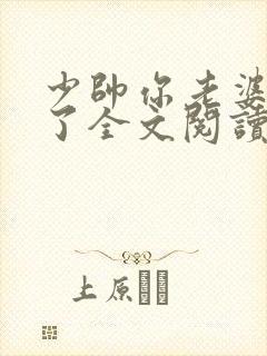 少帅你老婆又跑了全文阅读小说