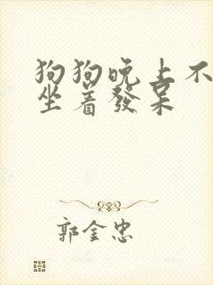 狗狗晚上不睡觉坐着发呆