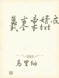 万古帝婿夜玄下载全本txt