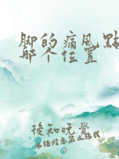 脚的痛风点都在哪个位置