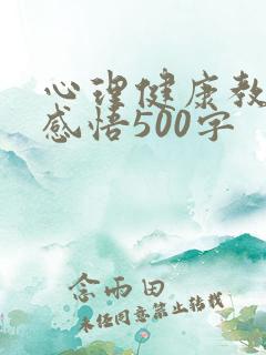 心理健康教育课感悟500字