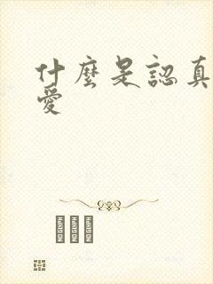 什么是认真谈恋爱