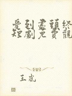 爱到尽头终成空短剧免费观看