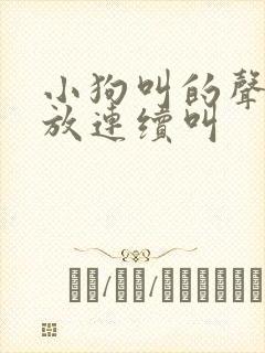 小狗叫的声音播放连续叫
