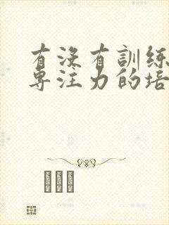 有没有训练小孩专注力的培训班?