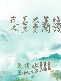 我真不是绝世高人免费阅读