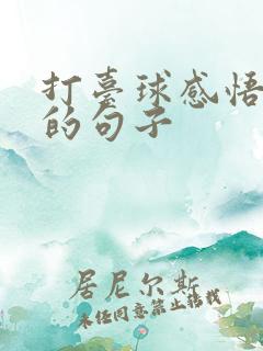 打台球感悟人生的句子