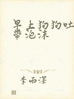 早上狗狗吐黄水带泡沫